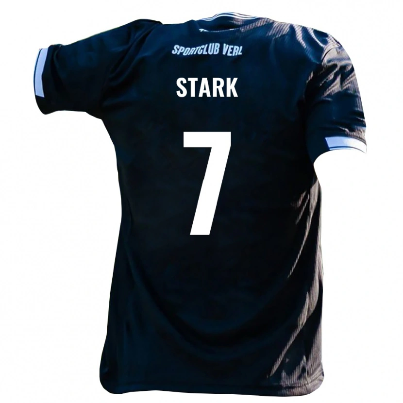 Danxen Kinder Julian Stark #7 Schwarz Weiß Auswärtstrikot Trikot 2025/26 T-Shirt