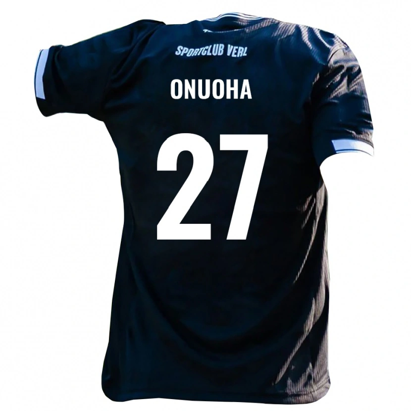 Danxen Kinder Chilohem Onuoha #27 Schwarz Weiß Auswärtstrikot Trikot 2025/26 T-Shirt