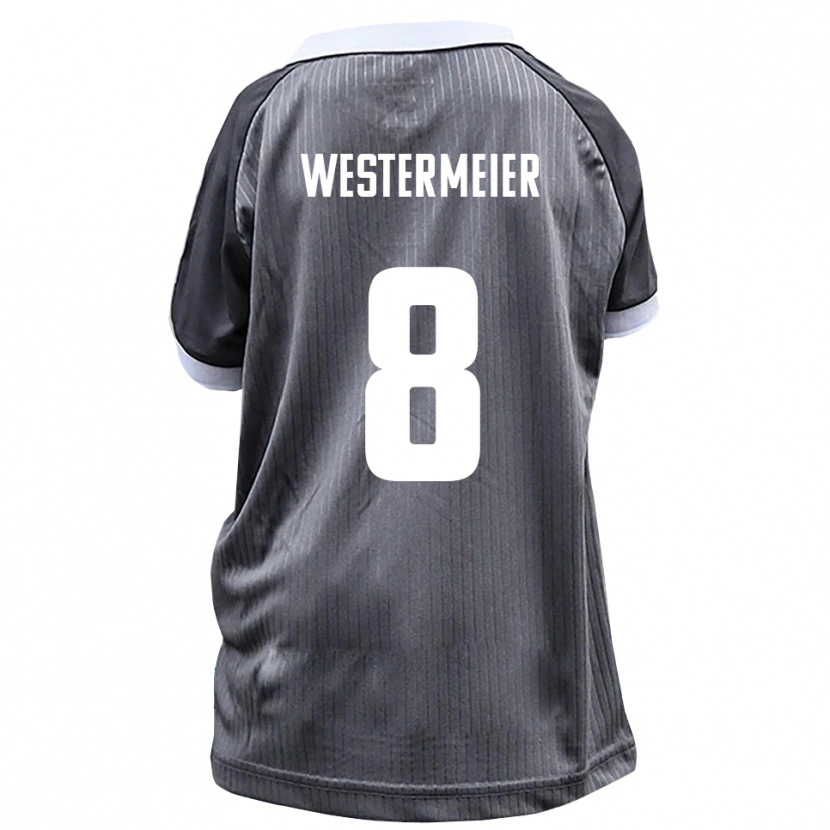 Danxen Kinder Ben Westermeier #8 Grau Weiß Auswärtstrikot Trikot 2025/26 T-Shirt