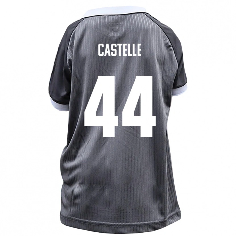Danxen Kinder Niklas Castelle #44 Grau Weiß Auswärtstrikot Trikot 2025/26 T-Shirt