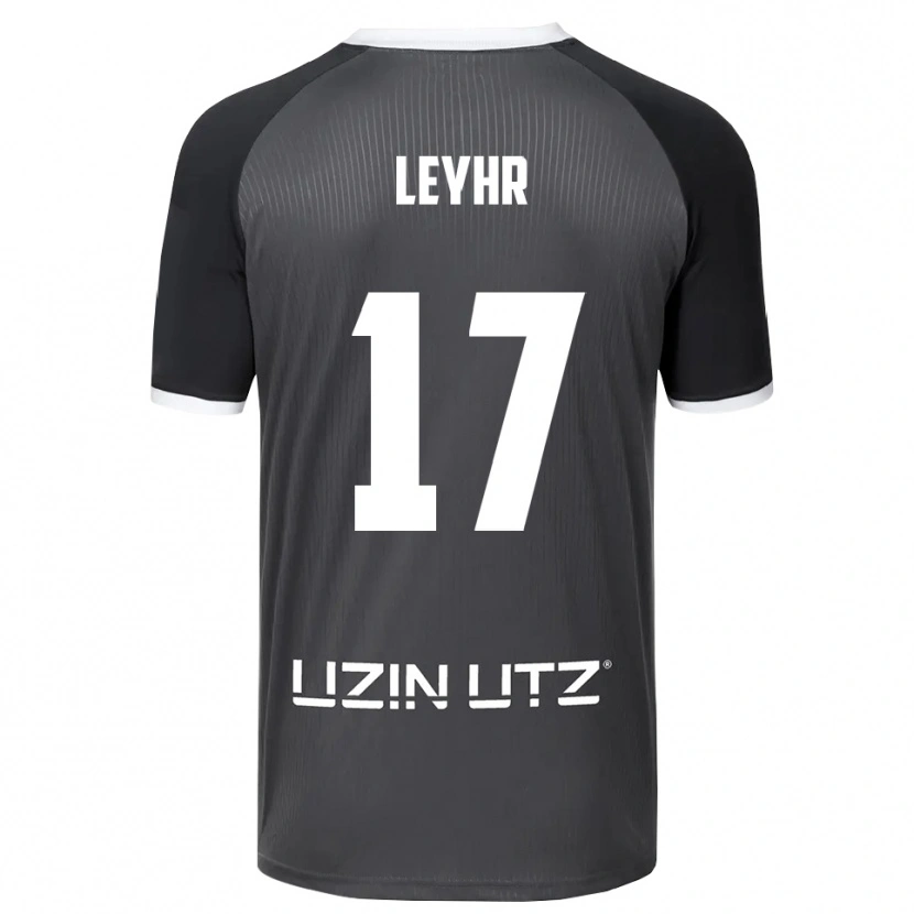 Danxen Kinder Tobias Leyhr #17 Grau Weiß Auswärtstrikot Trikot 2025/26 T-Shirt