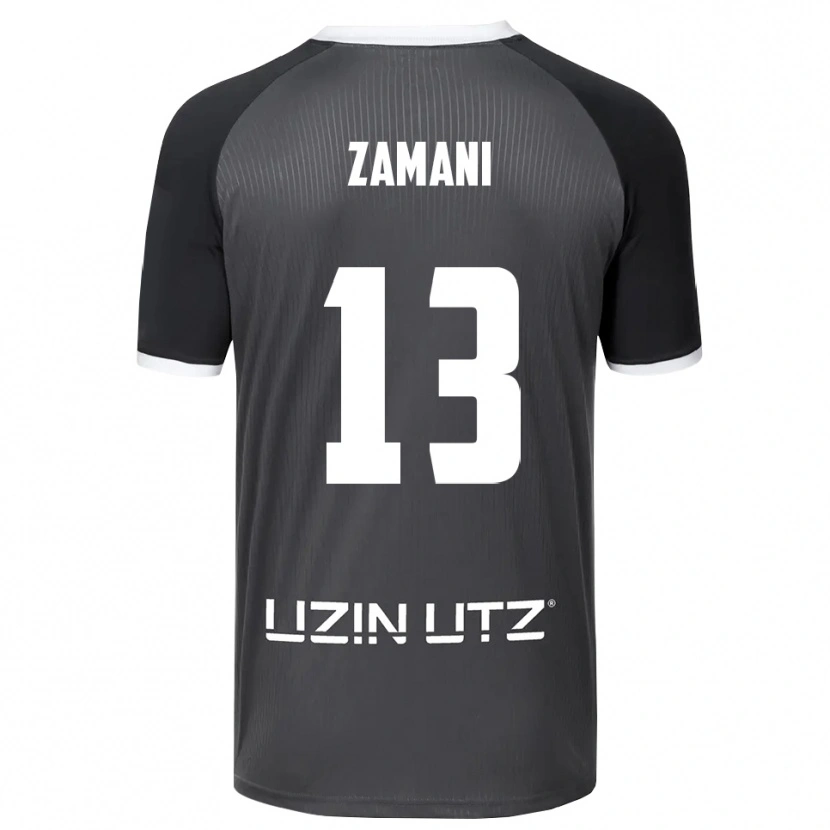 Danxen Kinder Erfan Zamani #13 Grau Weiß Auswärtstrikot Trikot 2025/26 T-Shirt
