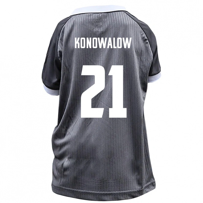 Danxen Kinder Stefan Konowalow #21 Grau Weiß Auswärtstrikot Trikot 2025/26 T-Shirt