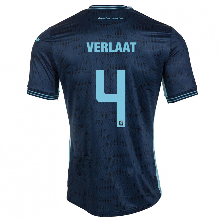 Danxen Kinder Jesper Verlaat #4 Königsblau Auswärtstrikot Trikot 2025/26 T-Shirt