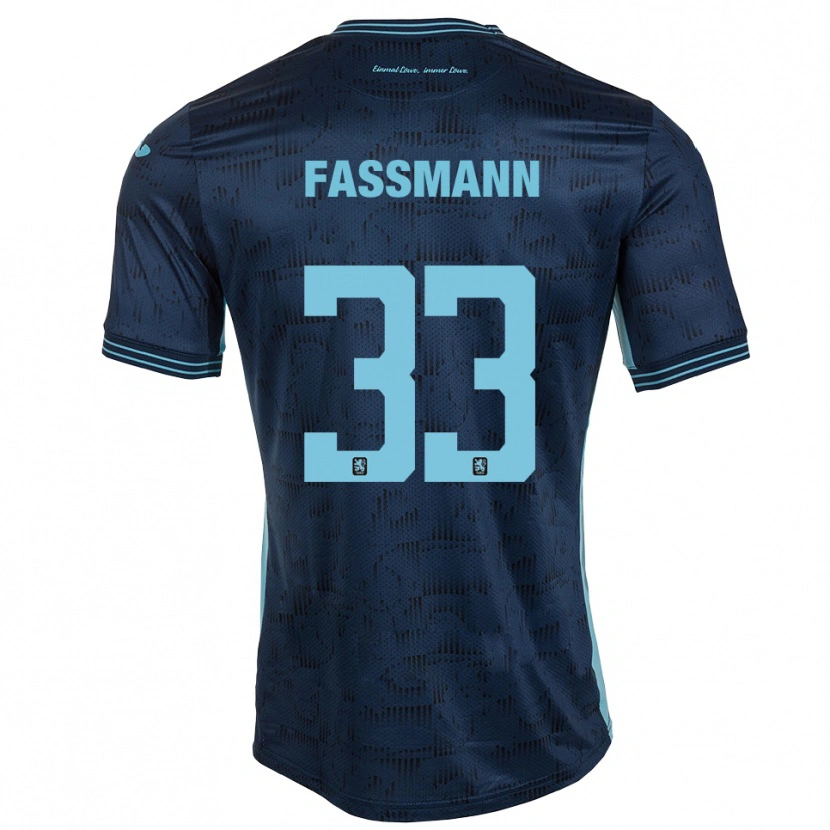 Danxen Kinder Lasse Faßmann #33 Königsblau Auswärtstrikot Trikot 2025/26 T-Shirt