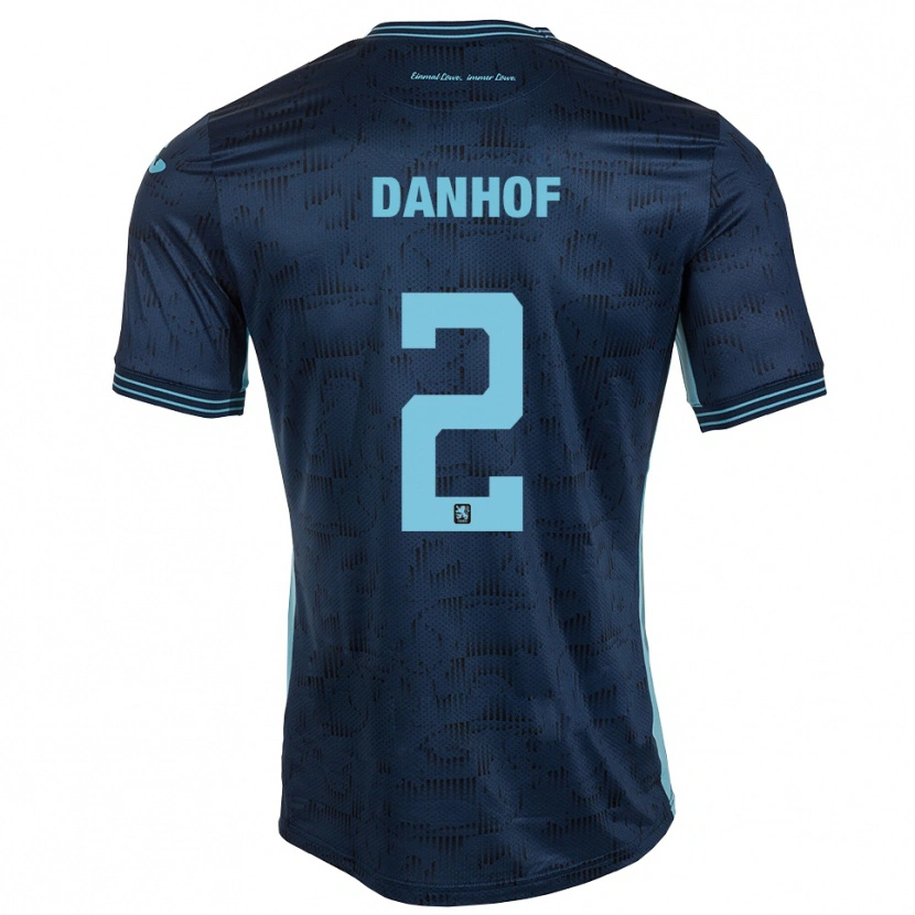 Danxen Kinder Tim Danhof #2 Königsblau Auswärtstrikot Trikot 2025/26 T-Shirt