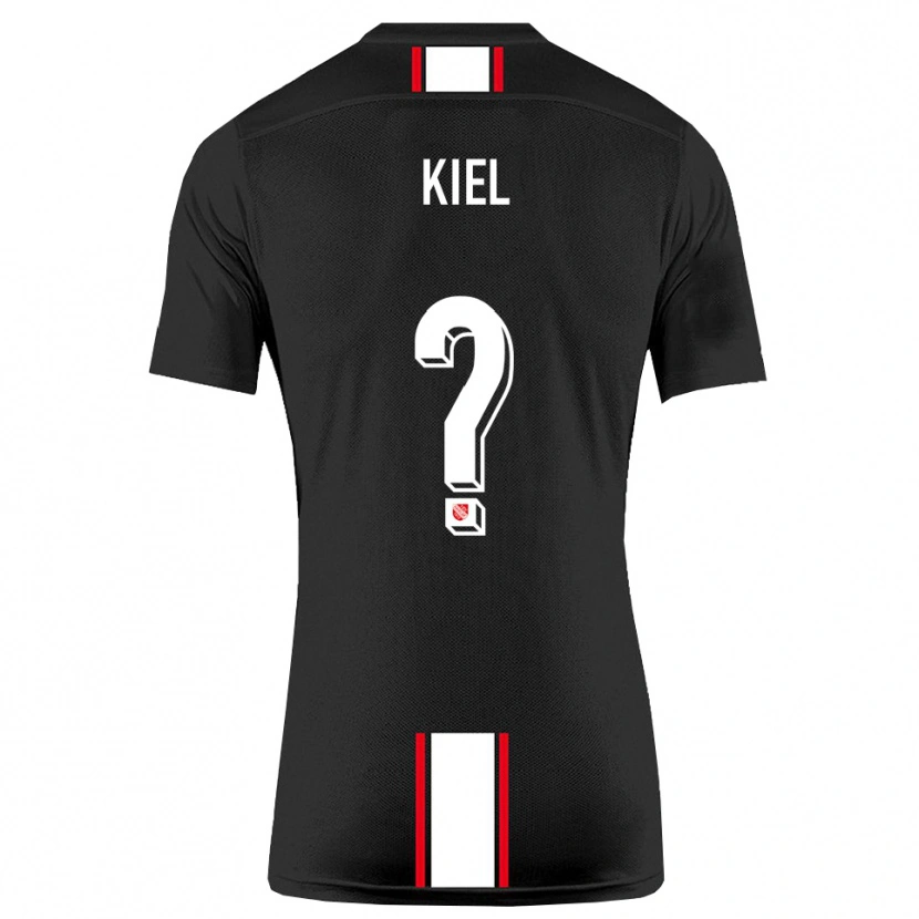 Danxen Kinder Niels Kiel #0 Schwarz Weiß Auswärtstrikot Trikot 2025/26 T-Shirt