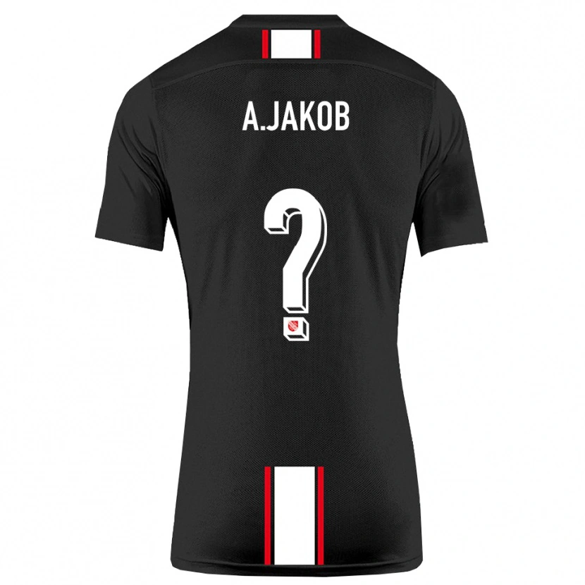 Danxen Kinder Alan Jakob #0 Schwarz Weiß Auswärtstrikot Trikot 2025/26 T-Shirt