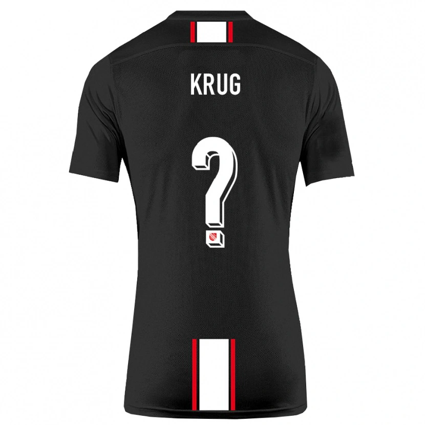 Danxen Kinder Jannis Krug #0 Schwarz Weiß Auswärtstrikot Trikot 2025/26 T-Shirt