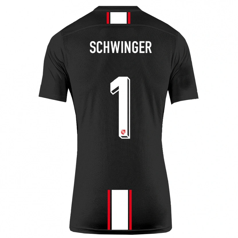 Danxen Kinder Holm Schwinger #1 Schwarz Weiß Auswärtstrikot Trikot 2025/26 T-Shirt