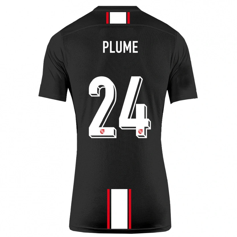 Danxen Kinder Noah Plume #24 Schwarz Weiß Auswärtstrikot Trikot 2025/26 T-Shirt