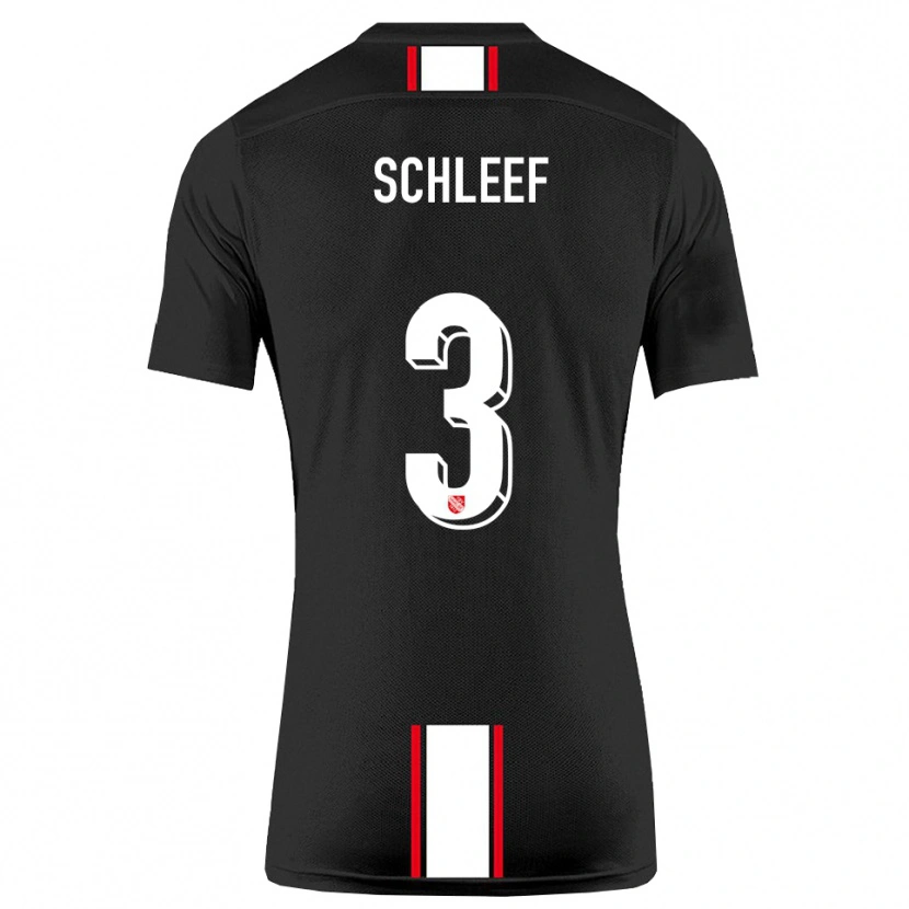 Danxen Kinder Marco Schleef #3 Schwarz Weiß Auswärtstrikot Trikot 2025/26 T-Shirt