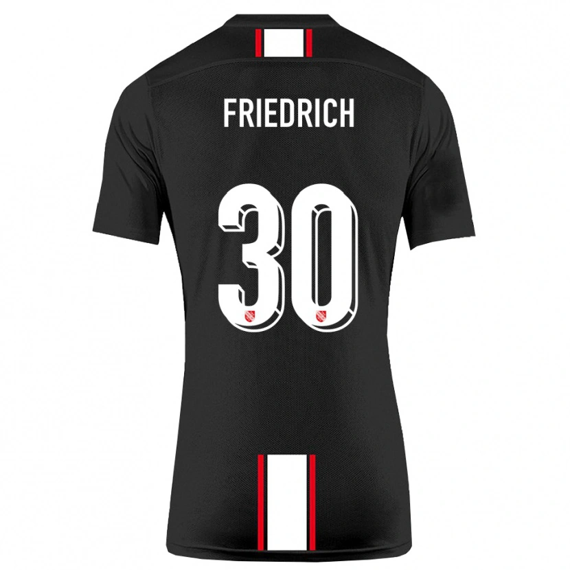 Danxen Kinder Timo Friedrich #30 Schwarz Weiß Auswärtstrikot Trikot 2025/26 T-Shirt
