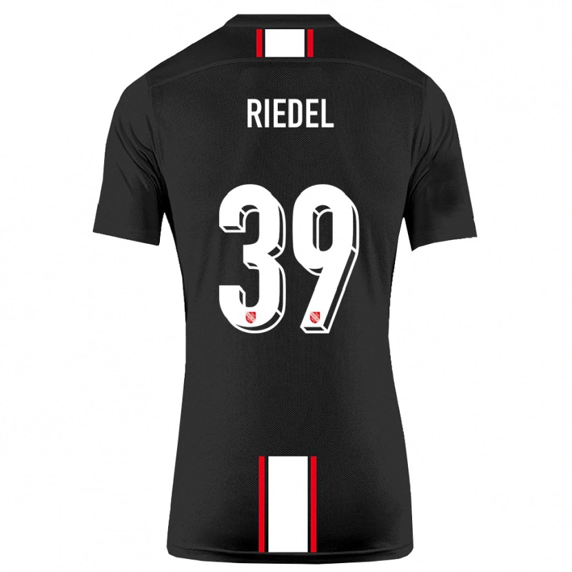 Danxen Kinder Florian Riedel #39 Schwarz Weiß Auswärtstrikot Trikot 2025/26 T-Shirt