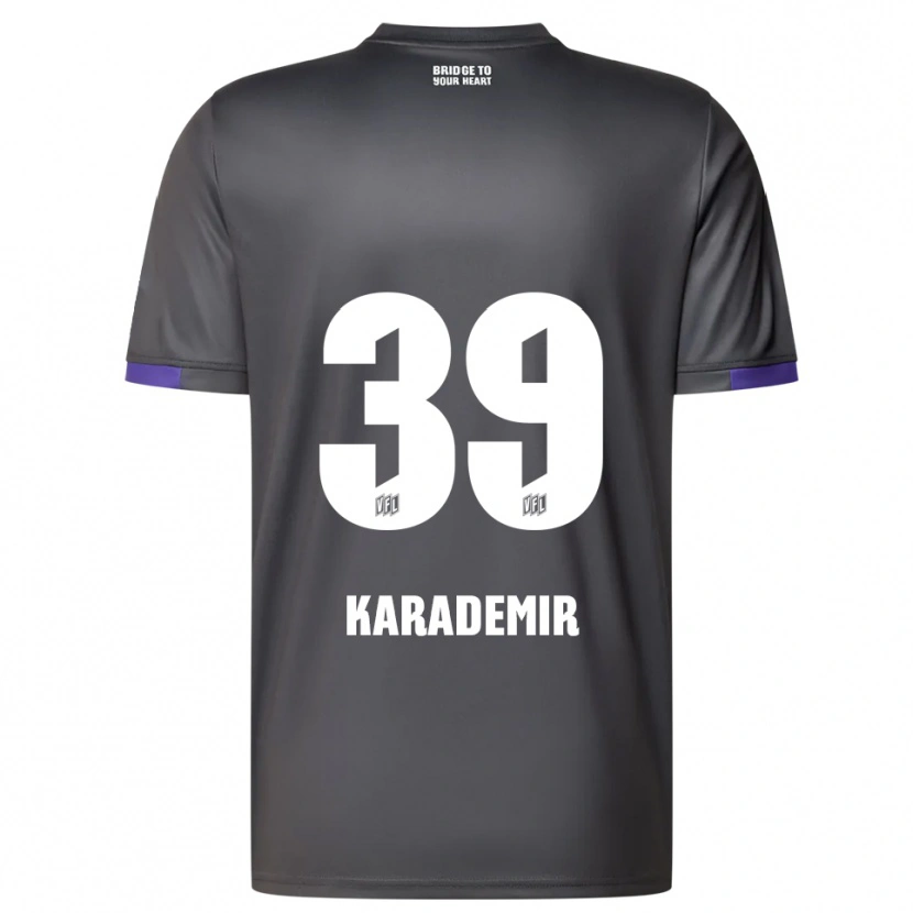 Danxen Kinder Yiğit Karademir #39 Grau Lila Auswärtstrikot Trikot 2025/26 T-Shirt