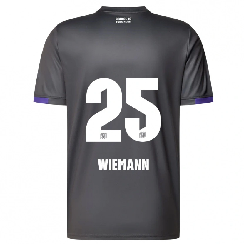Danxen Kinder Niklas Wiemann #25 Grau Lila Auswärtstrikot Trikot 2025/26 T-Shirt