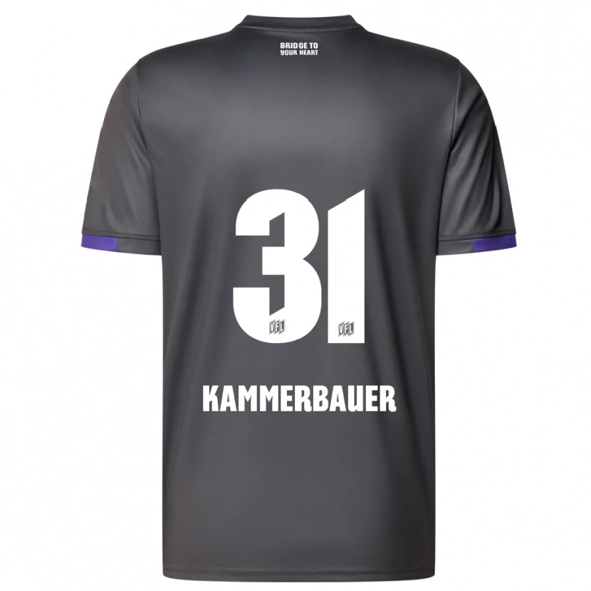 Danxen Kinder Patrick Kammerbauer #31 Grau Lila Auswärtstrikot Trikot 2025/26 T-Shirt