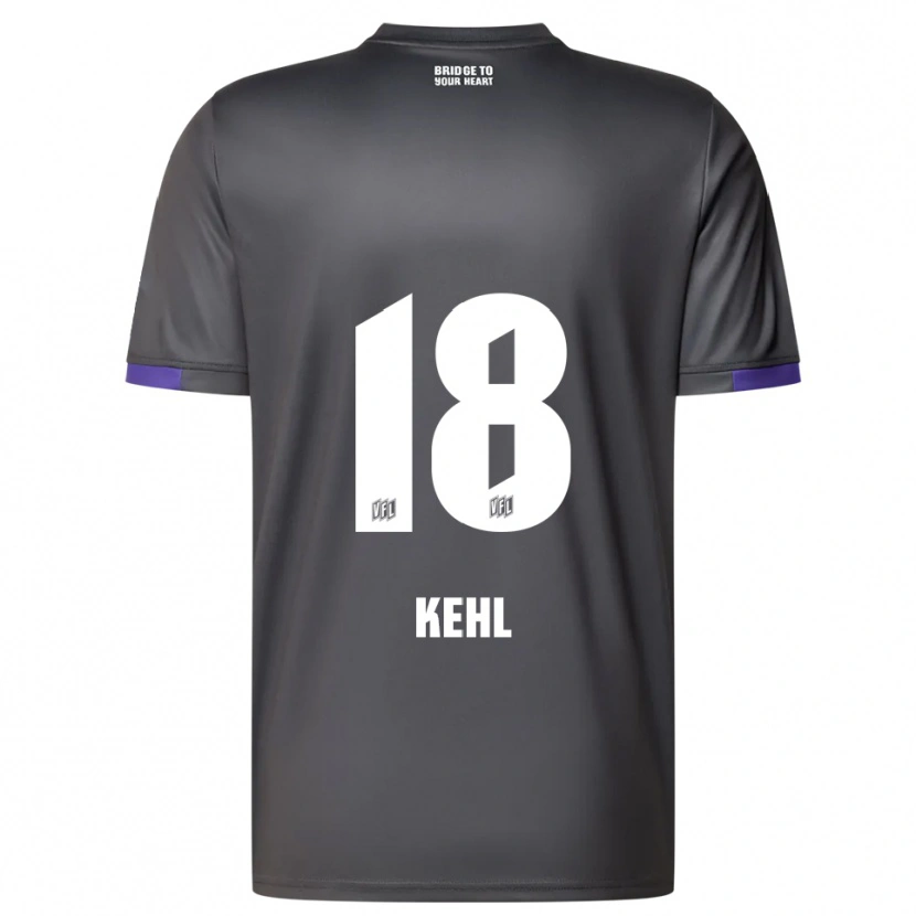 Danxen Kinder Lars Kehl #18 Grau Lila Auswärtstrikot Trikot 2025/26 T-Shirt
