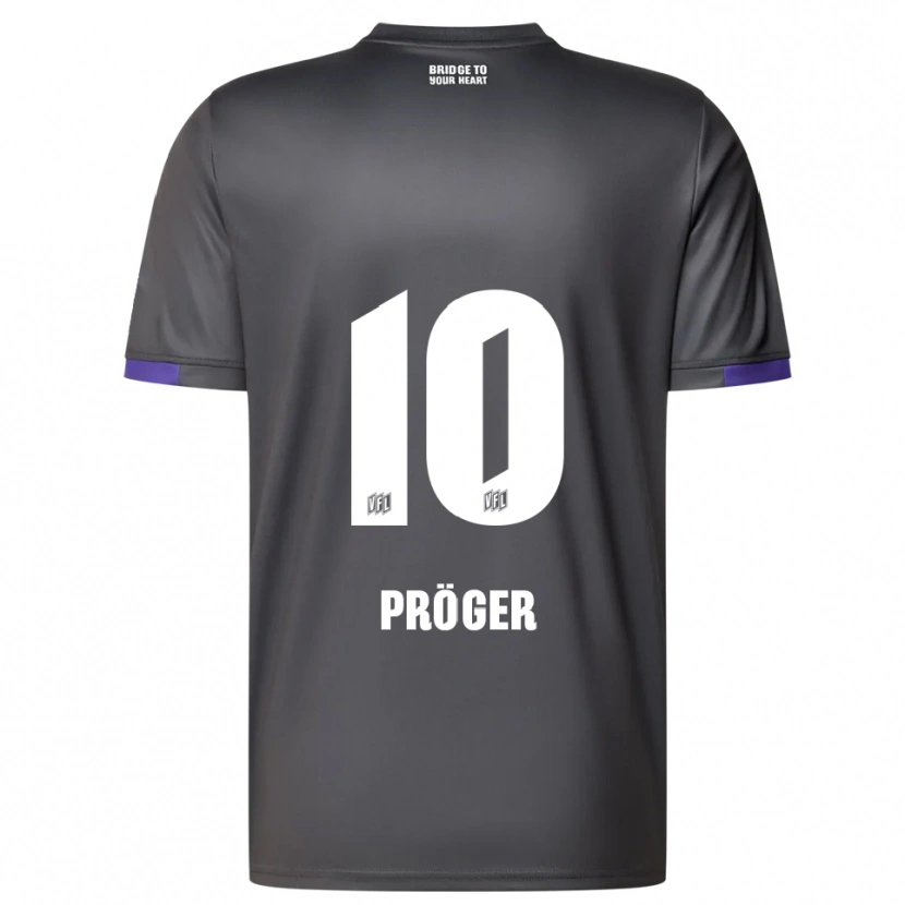 Danxen Kinder Kai Pröger #10 Grau Lila Auswärtstrikot Trikot 2025/26 T-Shirt