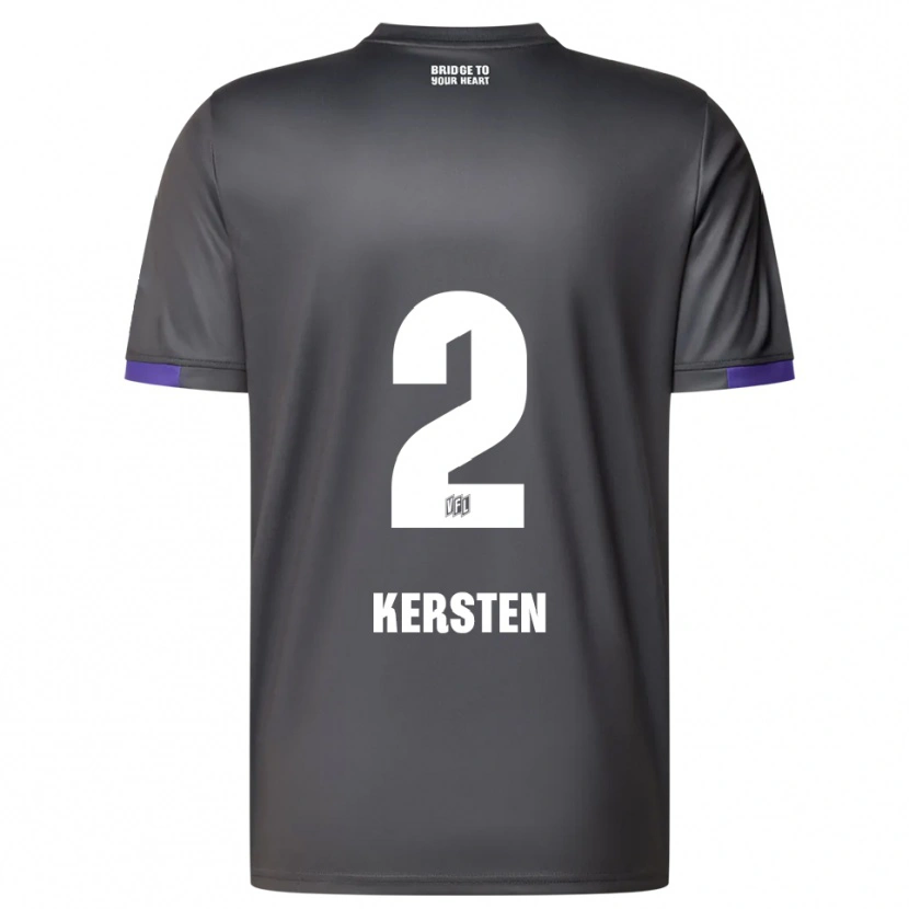 Danxen Kinder Phil Kersten #2 Grau Lila Auswärtstrikot Trikot 2025/26 T-Shirt
