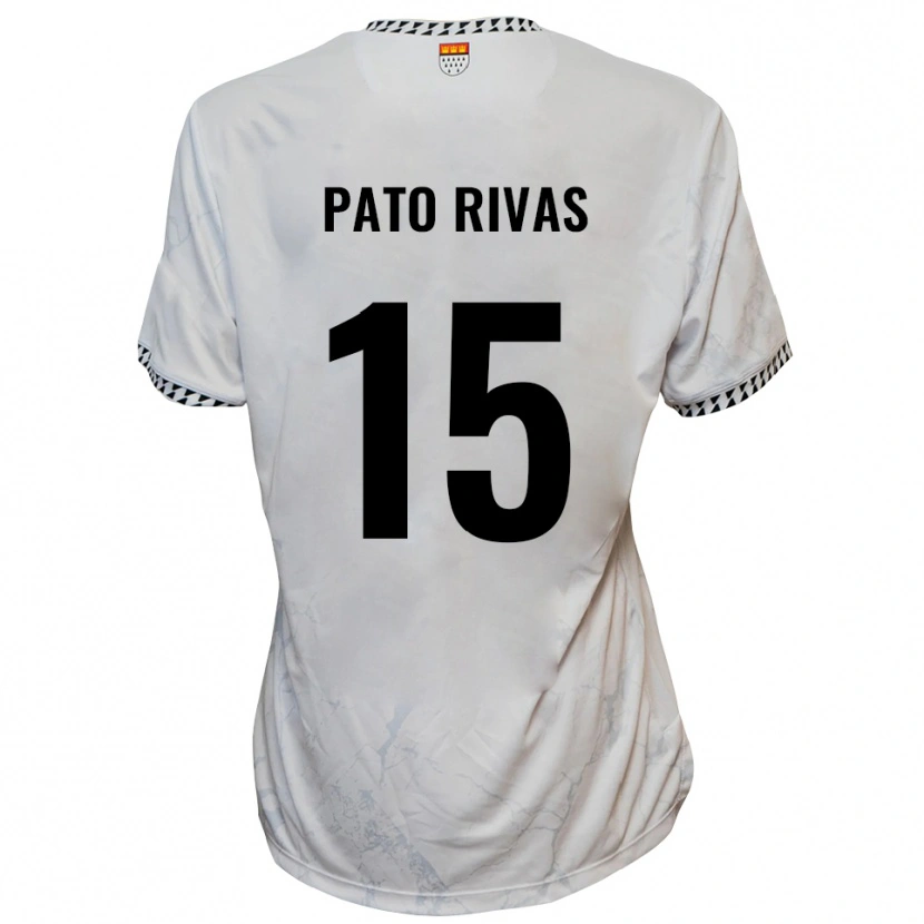 Danxen Kinder Enrique Pato Rivas #15 Weiß Schwarz Auswärtstrikot Trikot 2025/26 T-Shirt