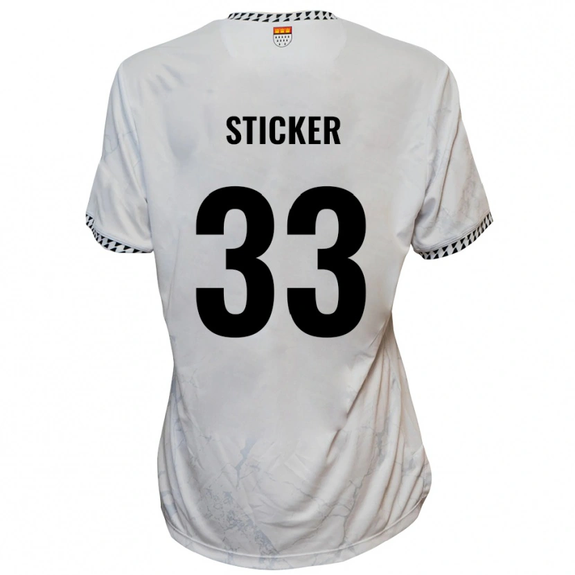 Danxen Kinder Jonah Sticker #33 Weiß Schwarz Auswärtstrikot Trikot 2025/26 T-Shirt