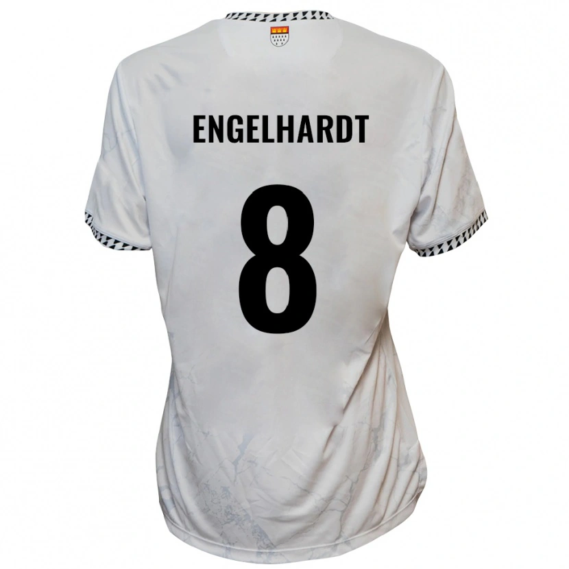 Danxen Kinder Florian Engelhardt #8 Weiß Schwarz Auswärtstrikot Trikot 2025/26 T-Shirt