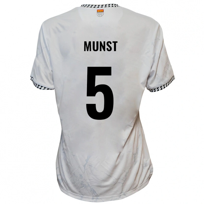 Danxen Kinder Leonhard Münst #5 Weiß Schwarz Auswärtstrikot Trikot 2025/26 T-Shirt