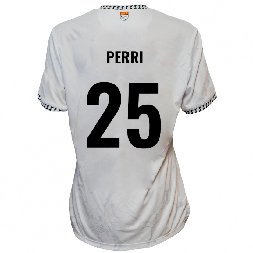 Danxen Kinder Diego Perri #25 Weiß Schwarz Auswärtstrikot Trikot 2025/26 T-Shirt
