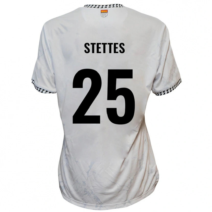 Danxen Kinder Severin Stettes #25 Weiß Schwarz Auswärtstrikot Trikot 2025/26 T-Shirt