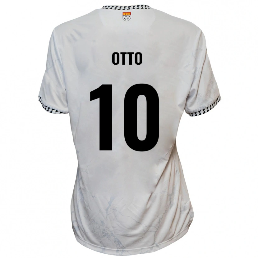 Danxen Kinder David Otto #10 Weiß Schwarz Auswärtstrikot Trikot 2025/26 T-Shirt