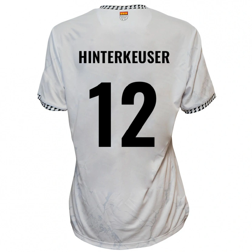 Danxen Kinder Thomas Hinterkeuser #12 Weiß Schwarz Auswärtstrikot Trikot 2025/26 T-Shirt