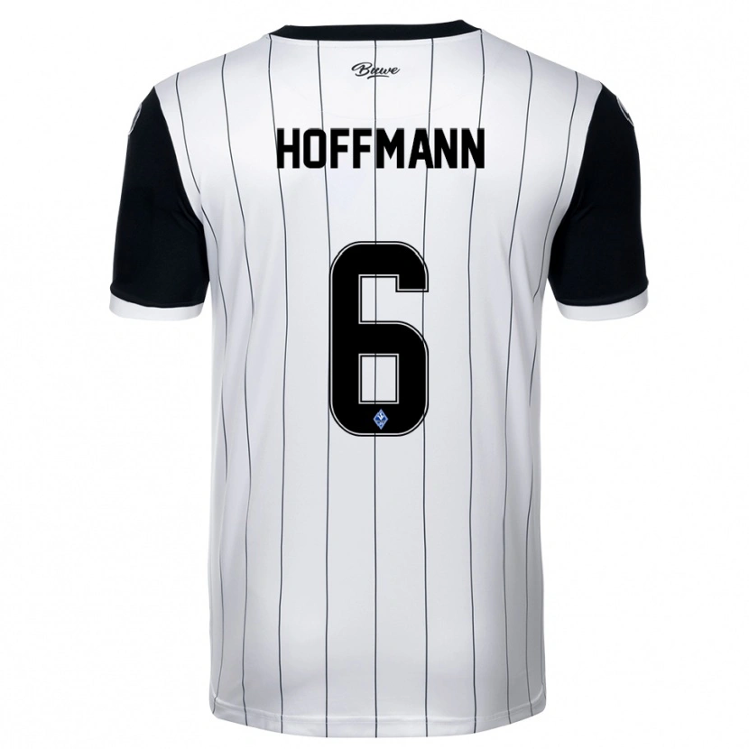 Danxen Kinder Niklas Hoffmann #6 Weiß Schwarz Auswärtstrikot Trikot 2025/26 T-Shirt