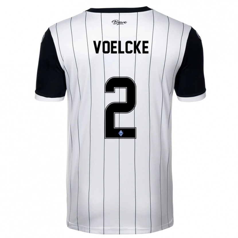 Danxen Kinder Sascha Voelcke #2 Weiß Schwarz Auswärtstrikot Trikot 2025/26 T-Shirt