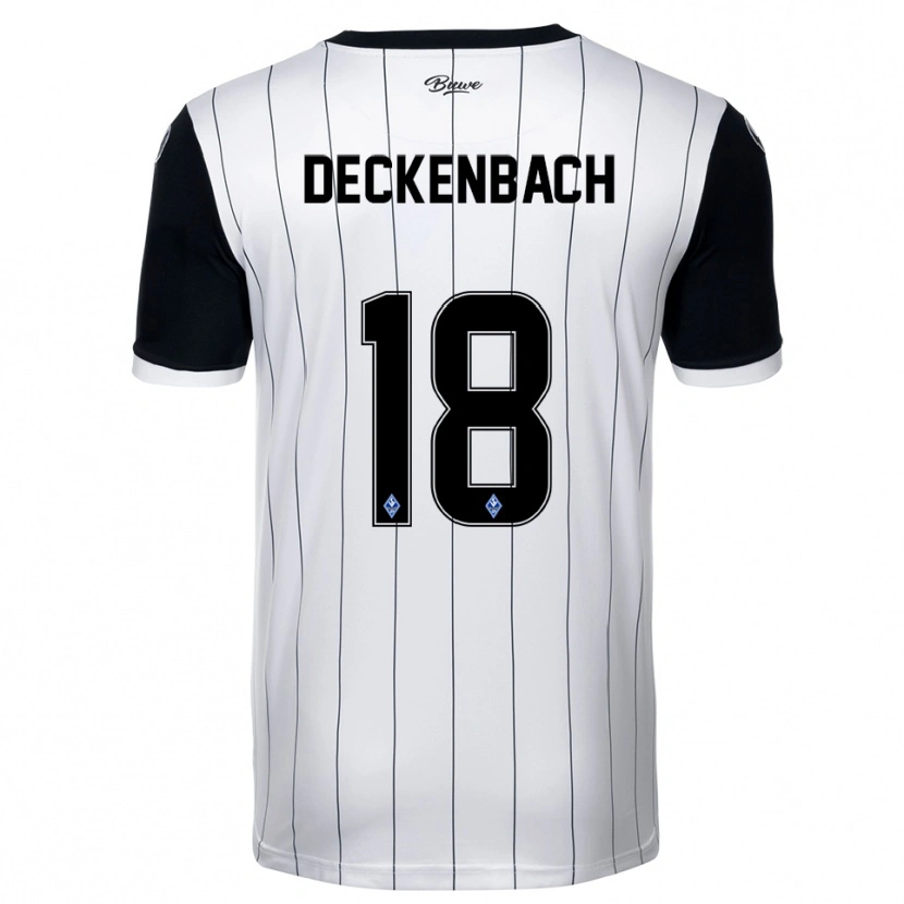Danxen Kinder Elias Deckenbach #18 Weiß Schwarz Auswärtstrikot Trikot 2025/26 T-Shirt