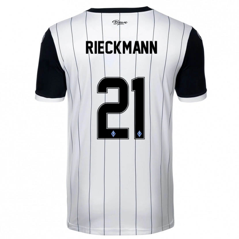 Danxen Kinder Julian Rieckmann #21 Weiß Schwarz Auswärtstrikot Trikot 2025/26 T-Shirt