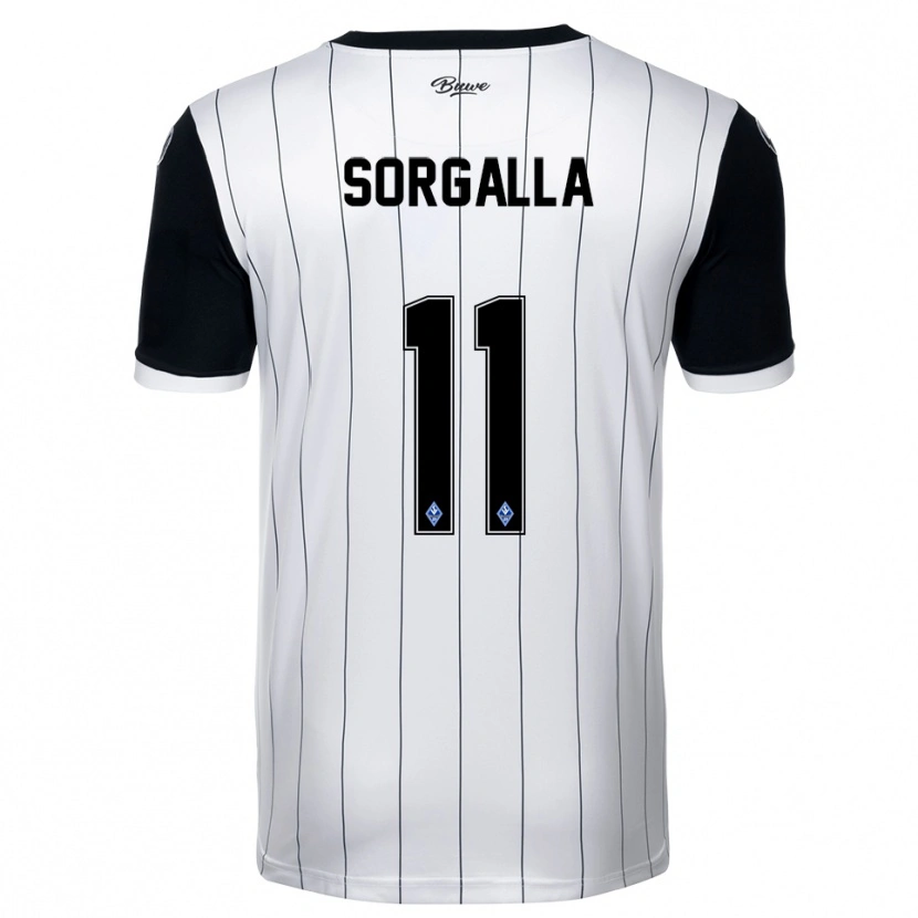 Danxen Kinder Tom Sorgalla #11 Weiß Schwarz Auswärtstrikot Trikot 2025/26 T-Shirt