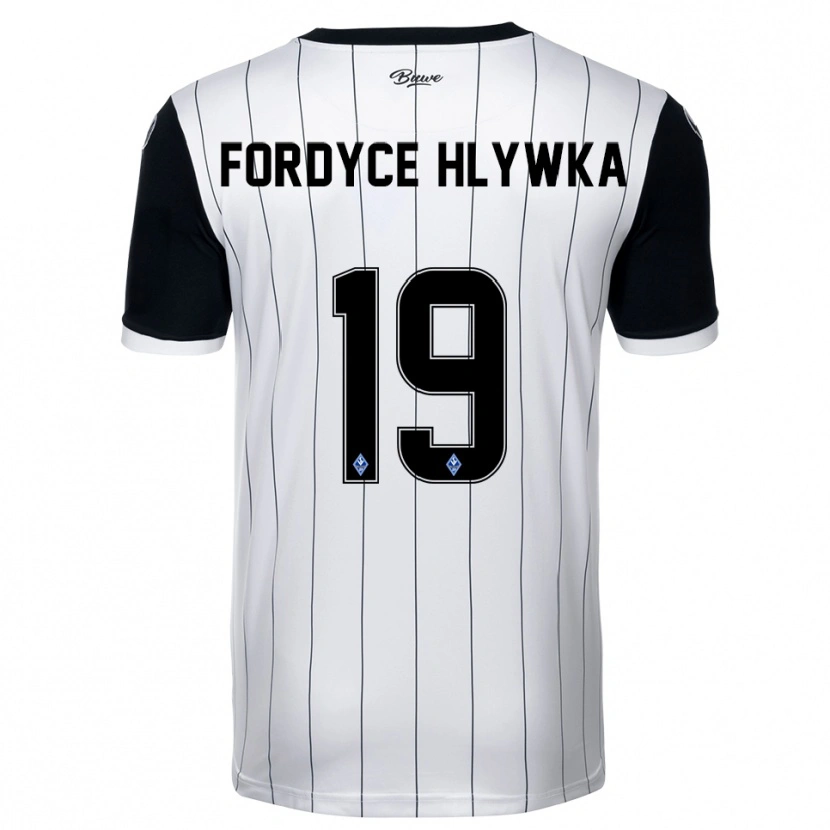 Danxen Kinder Roen Fordyce Hlywka #19 Weiß Schwarz Auswärtstrikot Trikot 2025/26 T-Shirt