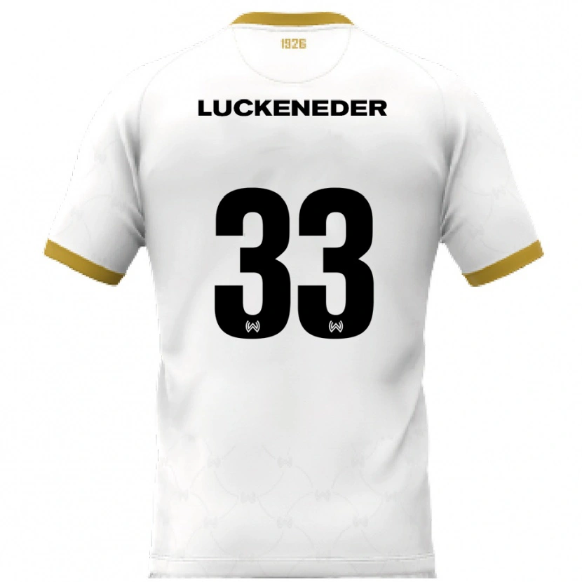 Danxen Kinder Felix Luckeneder #33 Weiß Gold Auswärtstrikot Trikot 2025/26 T-Shirt