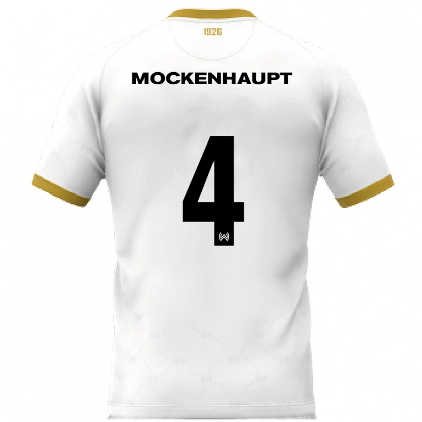 Danxen Kinder Sascha Mockenhaupt #4 Weiß Gold Auswärtstrikot Trikot 2025/26 T-Shirt