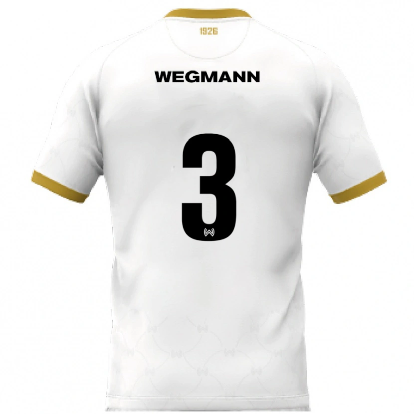 Danxen Kinder Marius Wegmann #3 Weiß Gold Auswärtstrikot Trikot 2025/26 T-Shirt