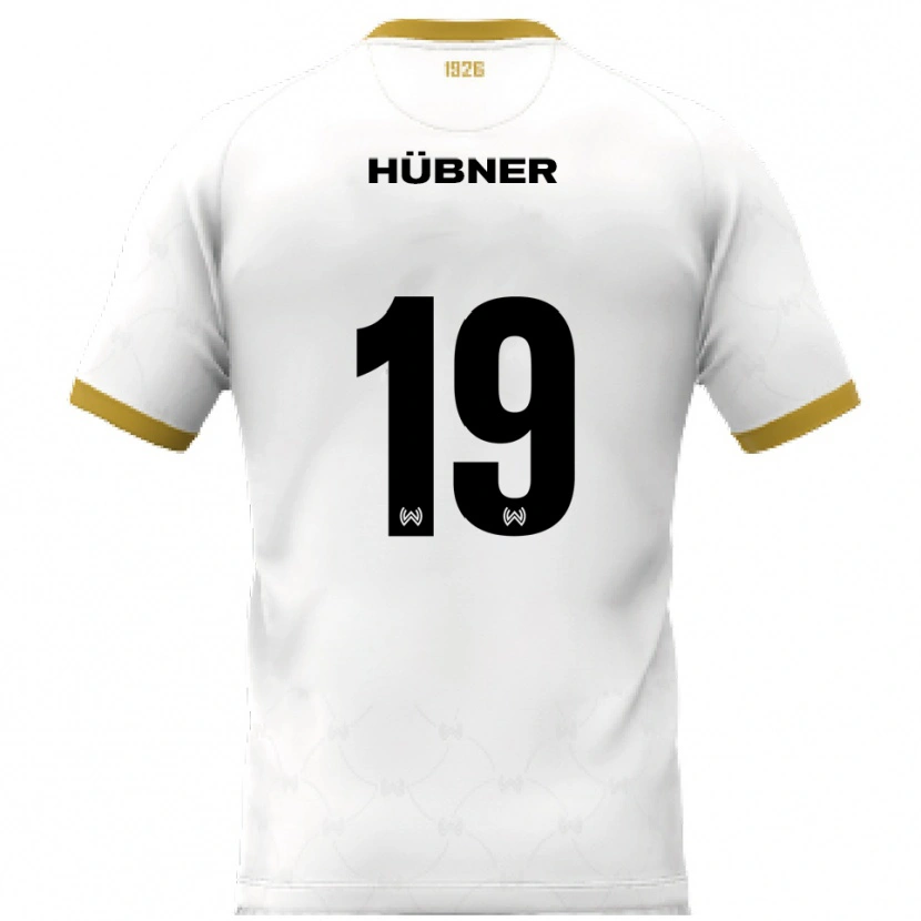 Danxen Kinder Florian Hübner #19 Weiß Gold Auswärtstrikot Trikot 2025/26 T-Shirt