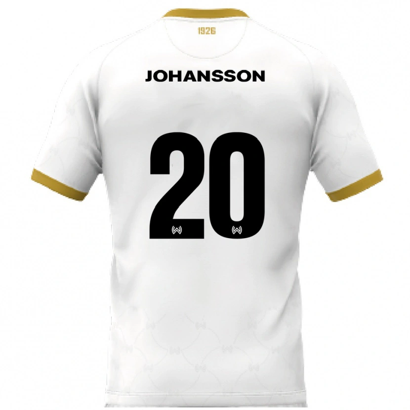 Danxen Kinder Ryan Johansson #20 Weiß Gold Auswärtstrikot Trikot 2025/26 T-Shirt