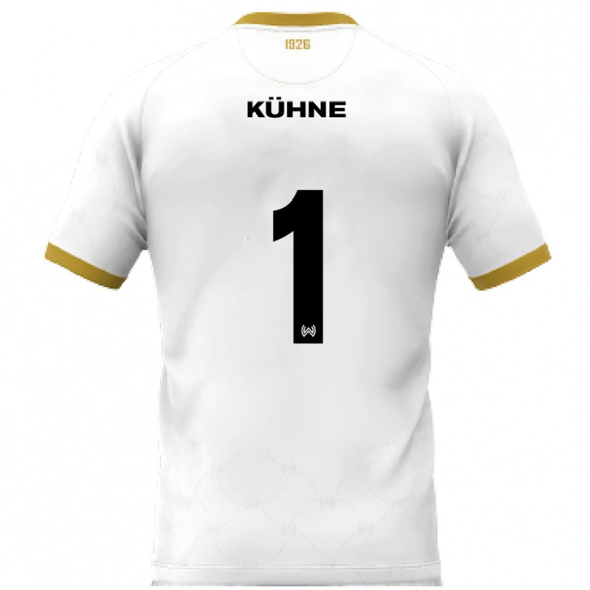 Danxen Kinder Lars Kühne #1 Weiß Gold Auswärtstrikot Trikot 2025/26 T-Shirt