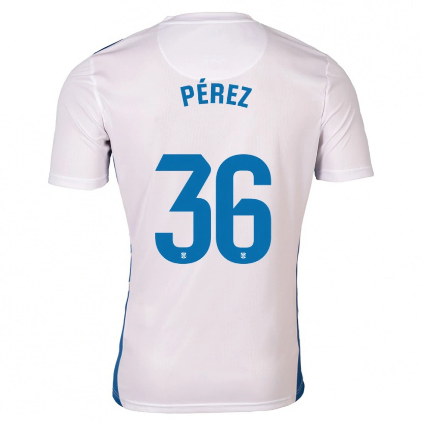 Danxen Herren Dani Pérez #36 Weiß Blau Heimtrikot Trikot 2025/26 T-Shirt