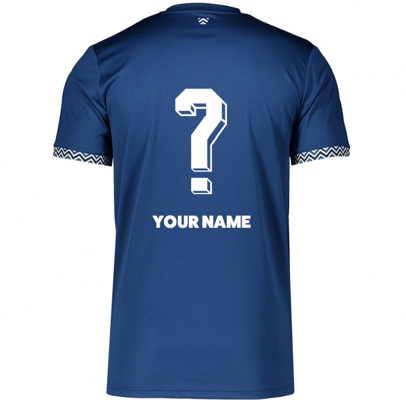 Danxen Herren Ihren Namen #0 Marineblau Weiß Heimtrikot Trikot 2025/26 T-Shirt