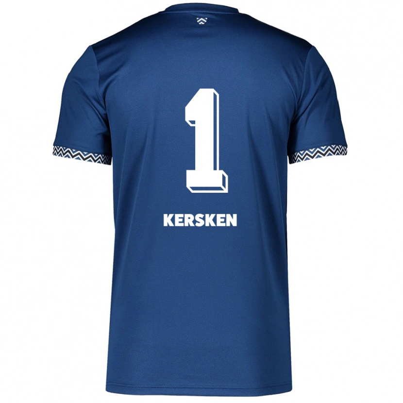 Danxen Herren Jonas Kersken #1 Marineblau Weiß Heimtrikot Trikot 2025/26 T-Shirt