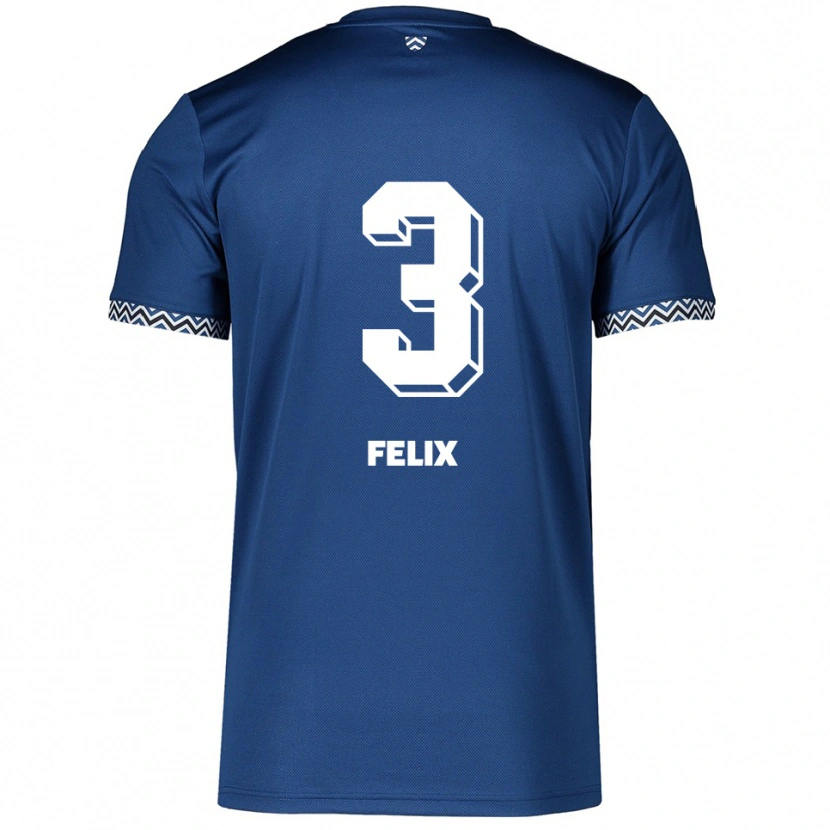 Danxen Herren Joel Felix #3 Marineblau Weiß Heimtrikot Trikot 2025/26 T-Shirt
