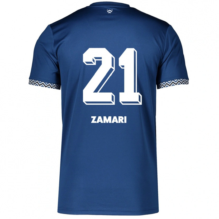 Danxen Herren Fadil Zamari #21 Marineblau Weiß Heimtrikot Trikot 2025/26 T-Shirt