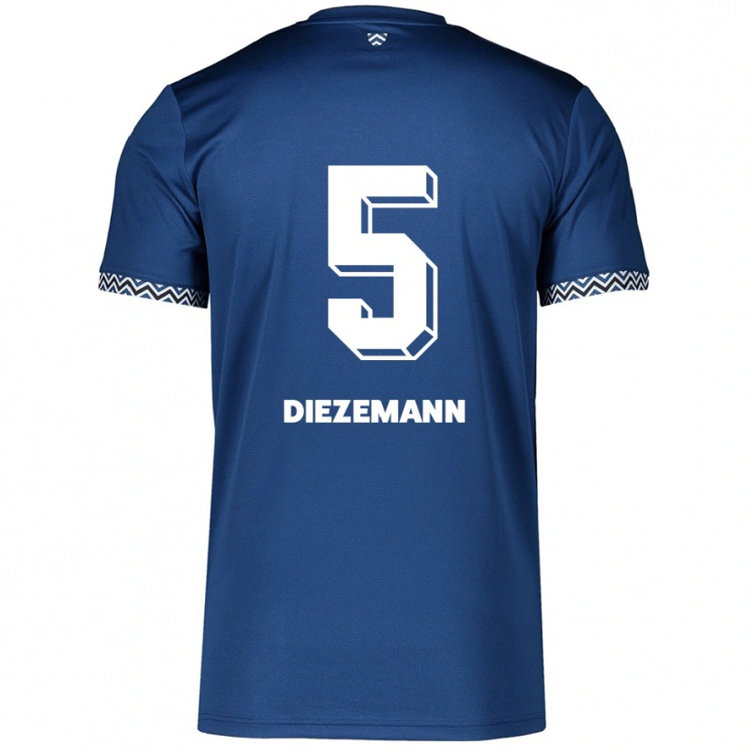 Danxen Herren Yoost Diezemann #5 Marineblau Weiß Heimtrikot Trikot 2025/26 T-Shirt